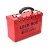QWORK Portable Lockout Tagout Box, Group Safety Lock Box with