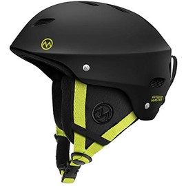 OutdoorMaster Ski Helmet - 9 Options - for Men, Women & Youth (Black+Lemon,M)