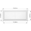 Vent Systems 3" x 10" Inch (Opening Dimensions) White -