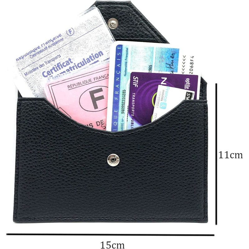 Charmoni® Leather Effect Car Document Holder, darkblue, Standard size