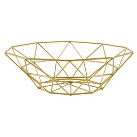 KJKVIVH Metal Wire Fruit Basket Fruit Bowl, Round Bread Storage Bowl Stand