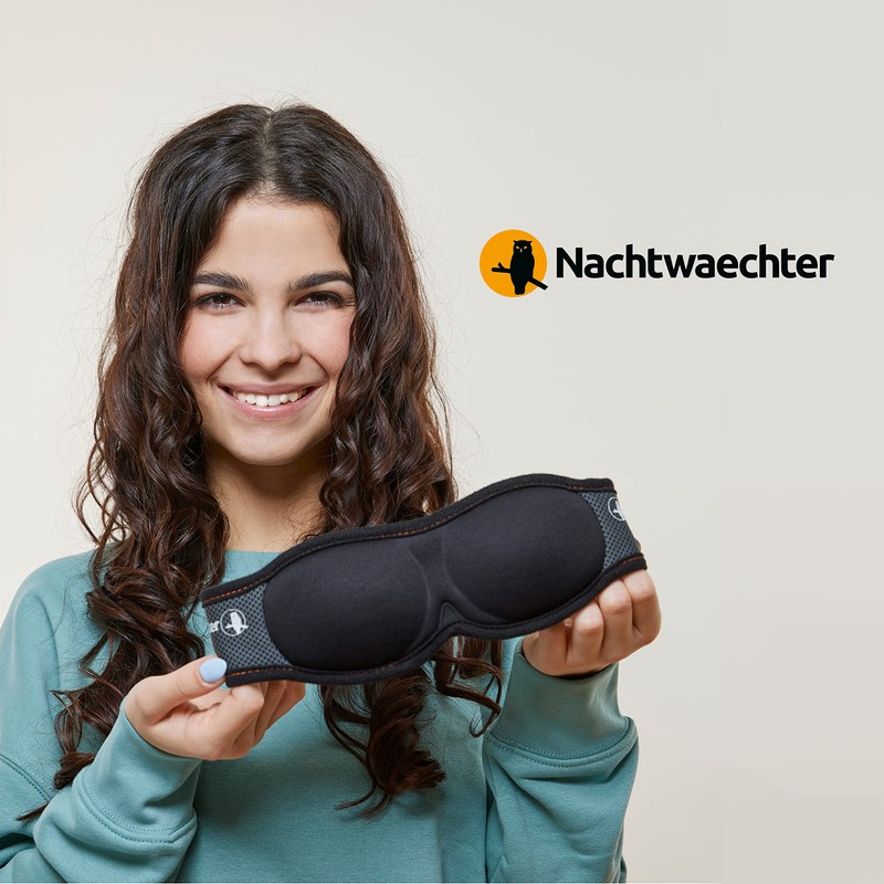 Nachtwaechter Anina 3D Sleeping Mask, 100% Blackout, Super Comfortable Sleeping