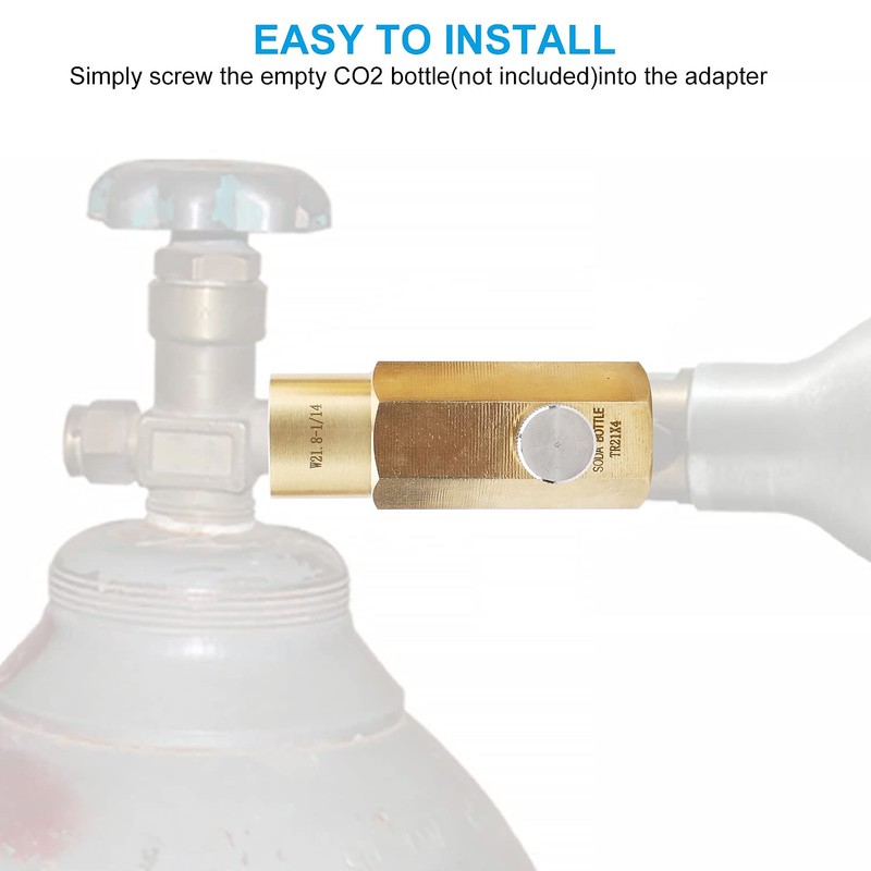 CPROSP CO2 Adapter Sodastream Brass CO2 Refill Adapter for W21.8-14