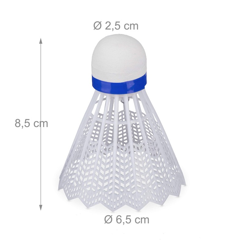 Relaxdays Shuttlecock Luminous Set of 8 LED Badminton Balls HxD
