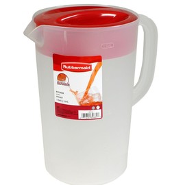 Rubbermaid Clear Pitcher, 1 Gallon, Red