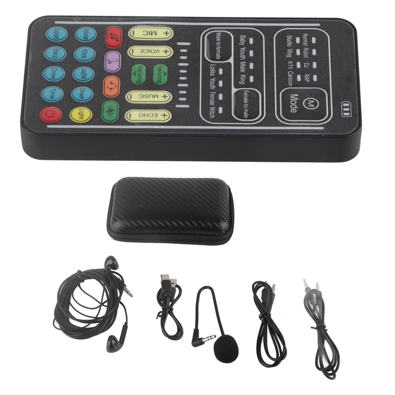 I9 Voice Changer Set Multifunction Portable Recording Mini Sound Card