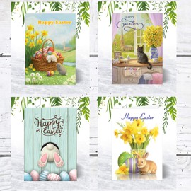 Olivia Samuel Pack of 10 Premium Easter Greeting Cards. A5 Standard Size Multipack Assortment with Peel and Seal Envelopes. Designed and Printed in the UK.