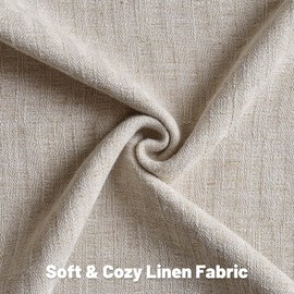 FUTEI Natural Decorative Throw Pillow Covers 26x26 Inch Set of 2,Soft Linen Slub Texture Euro Pillow Sham,Farmhouse Home Decor for Couch Bed Living Room