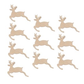 TEHAUX Elegant DIY Wood Chip Decorations Christmas Reindeer Wood Cutouts for Home Decor Outdoor Decorations