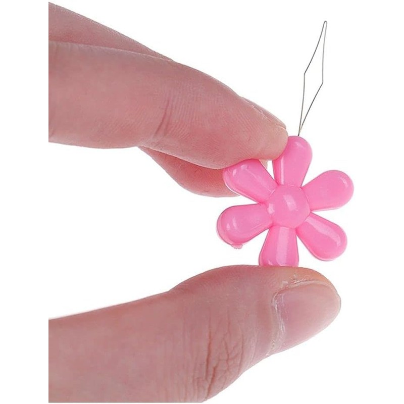 10Pcs Random Color Needle Threaders Flower Shape Threader Easy Sewing