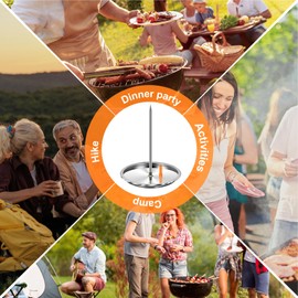 Vertical Skewer for Grill Stainless Steel Pastor Skewer with 2 Removable Spikes Easy to Install Vertical Spit Stand Dishwasher Safe Vertical Skewer Stand Multiple Brazilian Vertical Skewer for BBQ