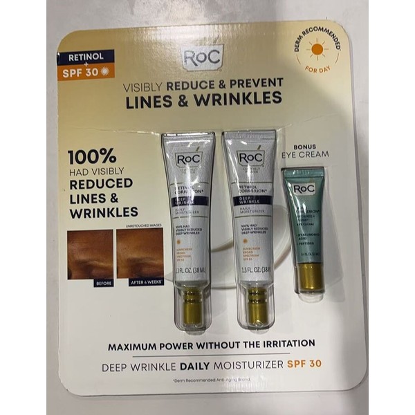 ROC Retinol Correxion Deep Wrinkle Daily Moisturizer 1.3 fl oz*2