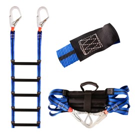 Dovacs Boat Ladder with 2 Heavy Duty Hooks,5 Step Boat Ladder for Outboards - Portable Removable Ladders for Fishing Boat,Swim Boarding,Dock Boarding