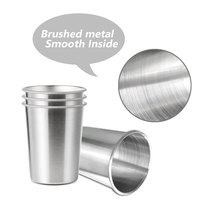 YOLCAR 4Pack 6oz Small Stainless Steel Cups, BPA Free Healthy