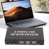 DisplayPort KVM Switch 2 Ports 4K 60Hz Dual Mode Aluminum