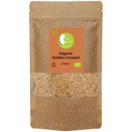 Organic Golden Linseed (Flaxseed) -Certified Organic- by Busy Beans Organic (250g)