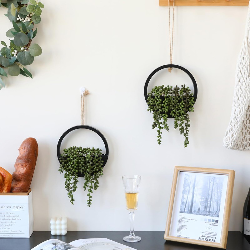 Artificial Hanging Plants Hanging Planter Fake Succulents Artificial String of