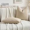 FUTEI Oatmeal Chenille Decorative Throw Pillow Covers 20x20 Inch Set