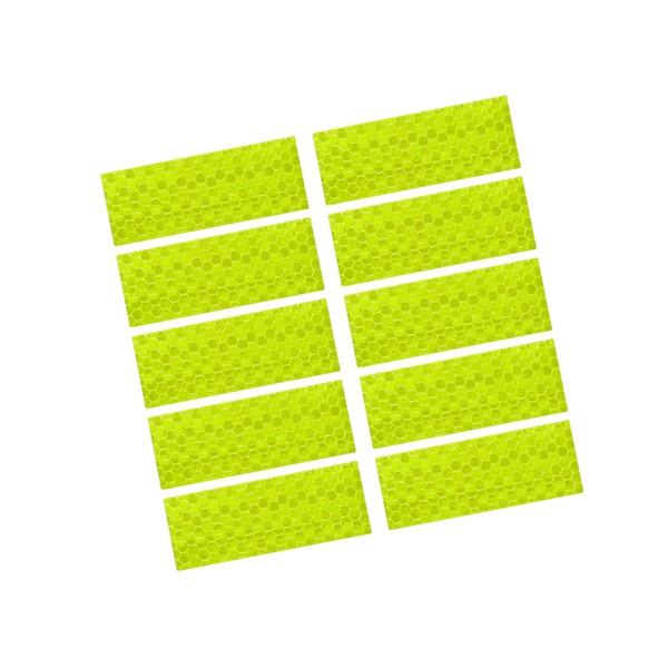 REPAIROCK 10 Pcs Reflective Stickers, 3.11"x1.18" Rectangle Shape Safety Tape