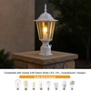GRUENLICH Dusk to Dawn Outdoor Post Lights, Modern White Exterior