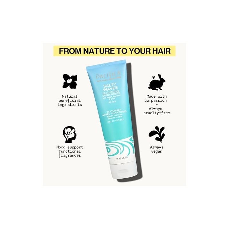 Pacifica Beauty Champú texturizante Salty Waves Acondicionador texturizante Salty Waves