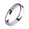 DoubleAccent 4mm Titanium Classy Wedding Bands Promise Rings Beveled Edges
