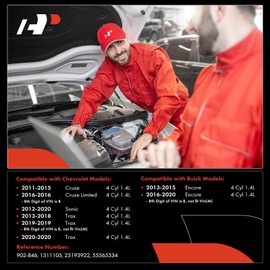 A-Premium - Carcasa de termostato para motor con salida de agua con sensor compatible con vehículos Buick, Chevy – 1.4L solo – Cruze 11-15, Sonic 12-20, Trax 13-20, Encore 13-20 – Sustituye a 25193922