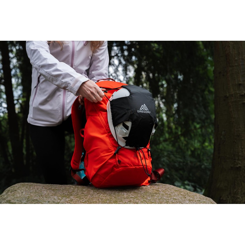 Gregory Unisex Adult Packable Helmet Holder, Black (Obsidian Black), One