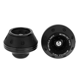 A ABSOPRO Motorcycle Front Fork Frame Sliders Falling Protection Wheel Crash Protector Scooter Moped Aluminum Alloy Black 2 Pcs