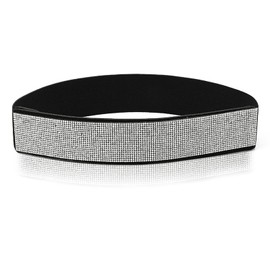 NiceYnn Women Sparkle Rhinestone Belt 5cm Wide Elastic Waist Belts - Bling Glitter Crystal Wide Stretch Cinch Waistband Fashion Cincher for Dress Jumpsuit Shirt Coat