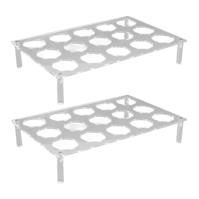 2 Set 15 Slots Flat Countertop Coffee Pod Holder Flat