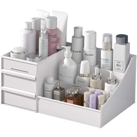 Makeup Organizer - Large Capacity Dresser Organizer Cosmetic Organizer, Make Up Organizator with Drawers, Can Store Skin Makeup, Care,Lipstick,Jewelry, Perfect for Bedroom, Bathroom Countertop