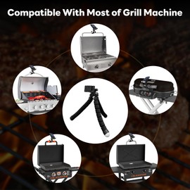 Octopus Grill Light for Blackstone Griddle & Weber Grill, Rechargeable Solar Powered BBQ Light with Motion Sensor, IP65 Outdoor Grilling Accessories for Camping, Patio, Work, Gifts for Husband Men