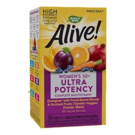 Alive Multivitaminico 50 Ultra Para Mujer Natures Way 60 Tab Sabor Sin Sabor