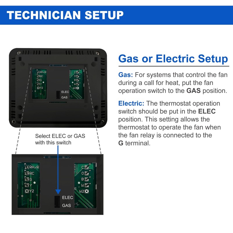 ELECTECK Non-Programmable Digital Thermostat for Home, up to 1 Heat/1