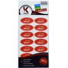 36 Meat Red Kosher Labels - Oven Proof up to