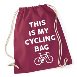 Hippowarehouse This is my cycling bag Drawstring Cotton School Gym Bag 37cm x 46cm, 12 litres