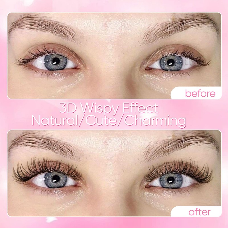 Lash Clusters 72 pcs Natural Cluster Lashes DIY Individual Eyelash