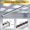 Long Power Strip 24-outlet ETL Certified Heavy Duty Metal Power