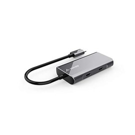 Juiced Systems QuadHUB - USB-C 4 Port Portable USB Hub - 2 USB-C 3.2 Gen 2 Ports | 2 USB-A USB 3.2 Gen 2 Ports