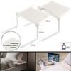 Carlo Milano Bedside Tray: Set of 2 Folding Bed Shelves,
