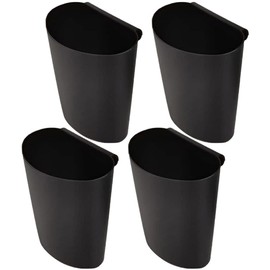 STOBOK 4 Pieces Hanging Drink Holder Trolley Accessories Utility Trolley Accessories Hanging Box Pen Holder Storage Container Cup Organiser Basket Kitchen Hanging Bucket Black