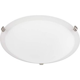 Capital Lighting 2826FF-SW Alan Modern Soft White Glass Flush Mount Ceiling Light, 3-Light 180 Total Watts, 5" H x 16" W, Brushed Nickel