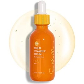 Suero facial con vitamina C, ácido hialurónico y péptidos suero hidratante que ilumina, reafirma y reduce las arrugas y las manchas oscuras, 60,67 de