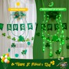 YOUNGAR St Patricks Day Solar Lights, Horseshoe Window Lights,11.6in 59LED
