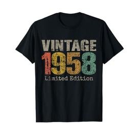 Vintage 1958 Limited Edition 67th Birthday Gifts 67 Year Old T-Shirt