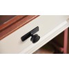 Goo-Ki 6 Pack Matte Black Cabinet Knobs with Back/Base Plate