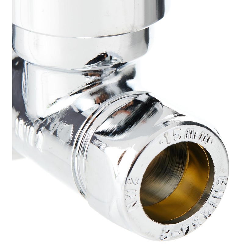 Keenware KRA-002 Straight Radiator & Towel Warmer Valves, Chrome