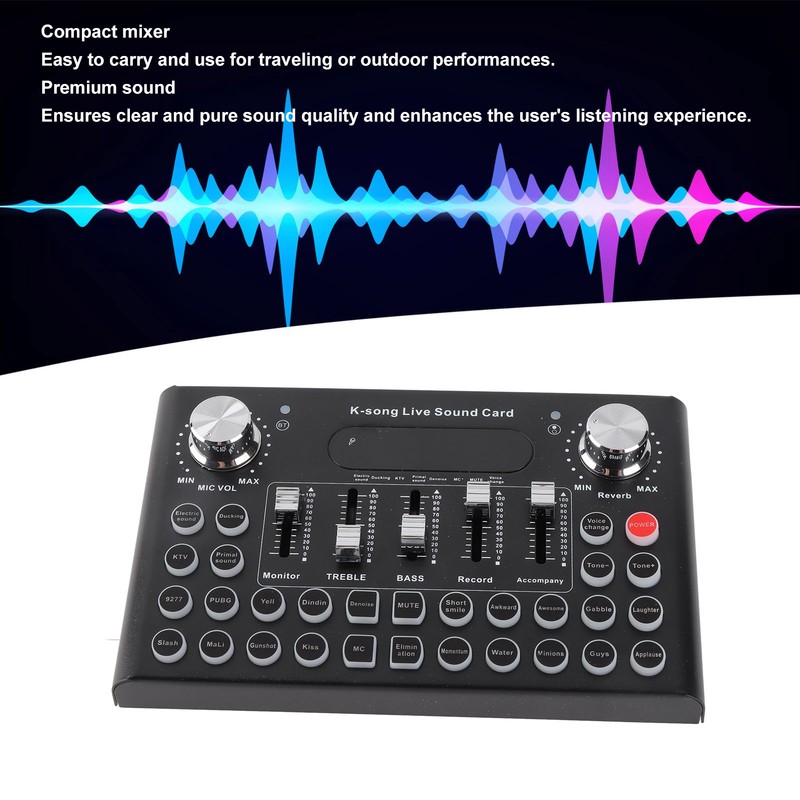 Sound Mixer Compact 820mah 18pcs Special Effect Buttons 5pcs Sound