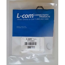 L-com WPUSB Series Waterproof USB Type A Jack with 10" Wire Leads (Bulkhead)